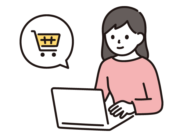 ECサイトを見ている女性